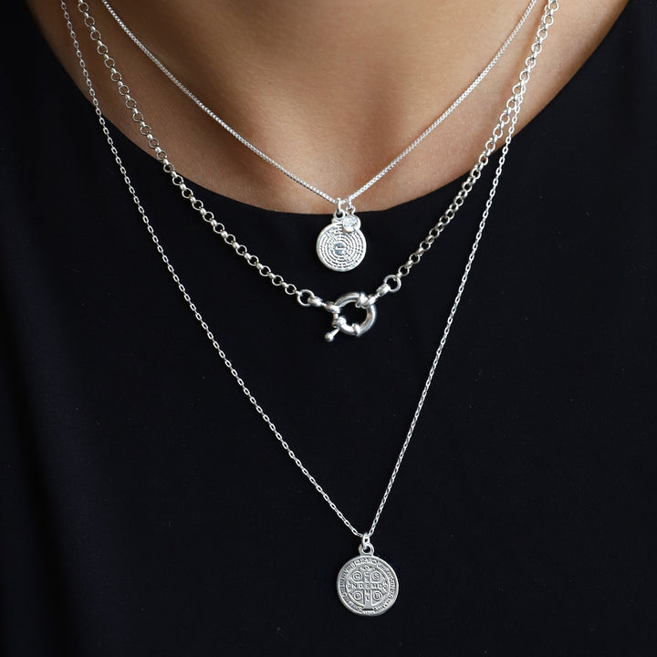 Collar Padre Nuestro Silver - Mariam Joyas