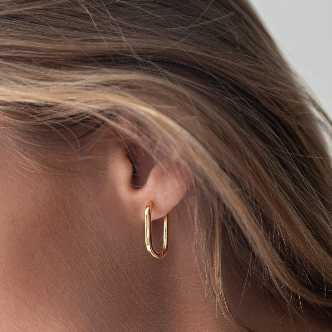 Pack Argollas Smoth + Rectangle Gold -Edición Limitada - Mariam Joyas