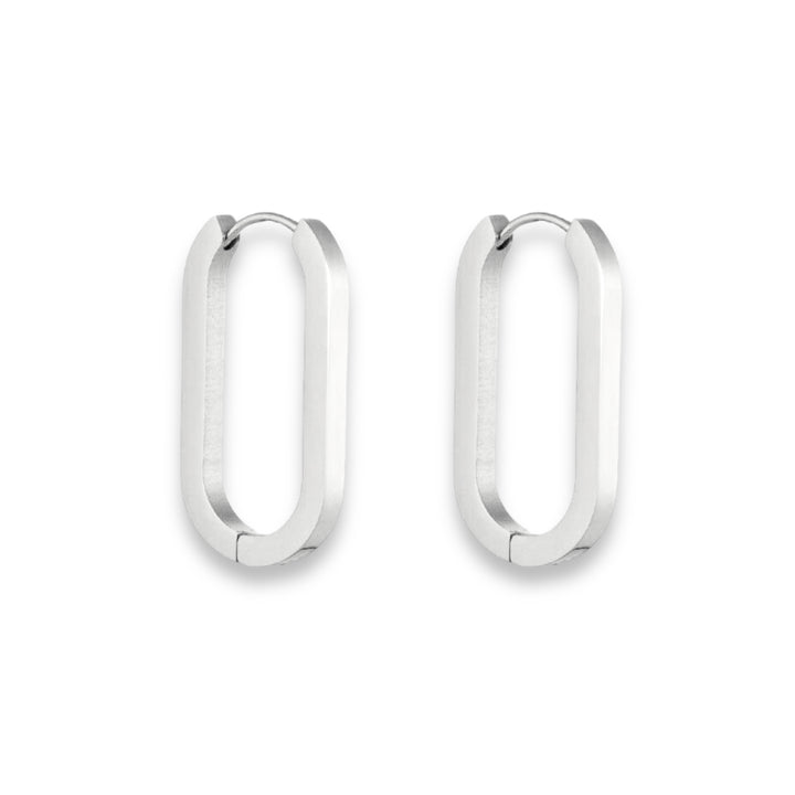 Argollas Rectangle Silver