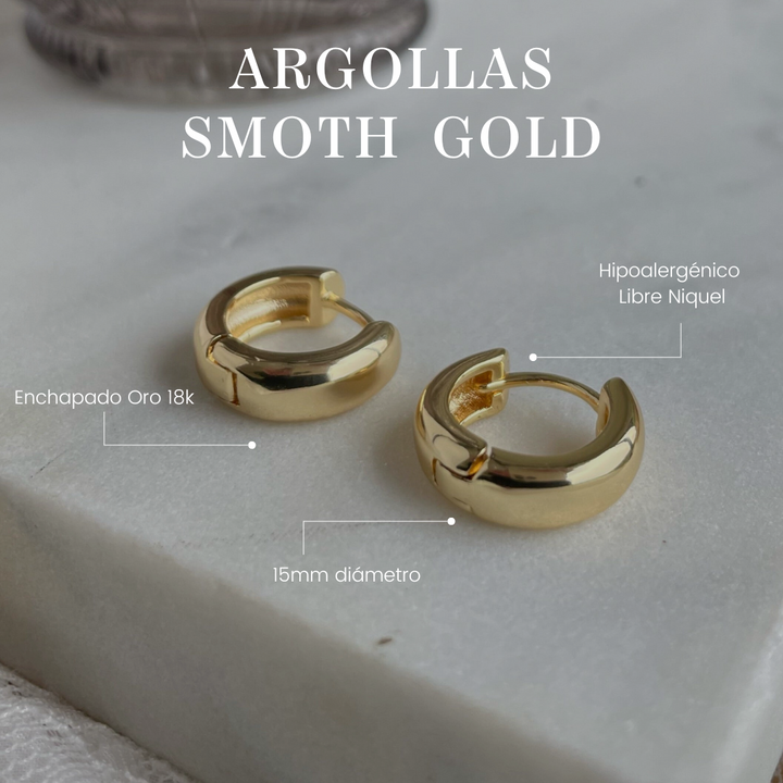 Argollas Smooth Gold