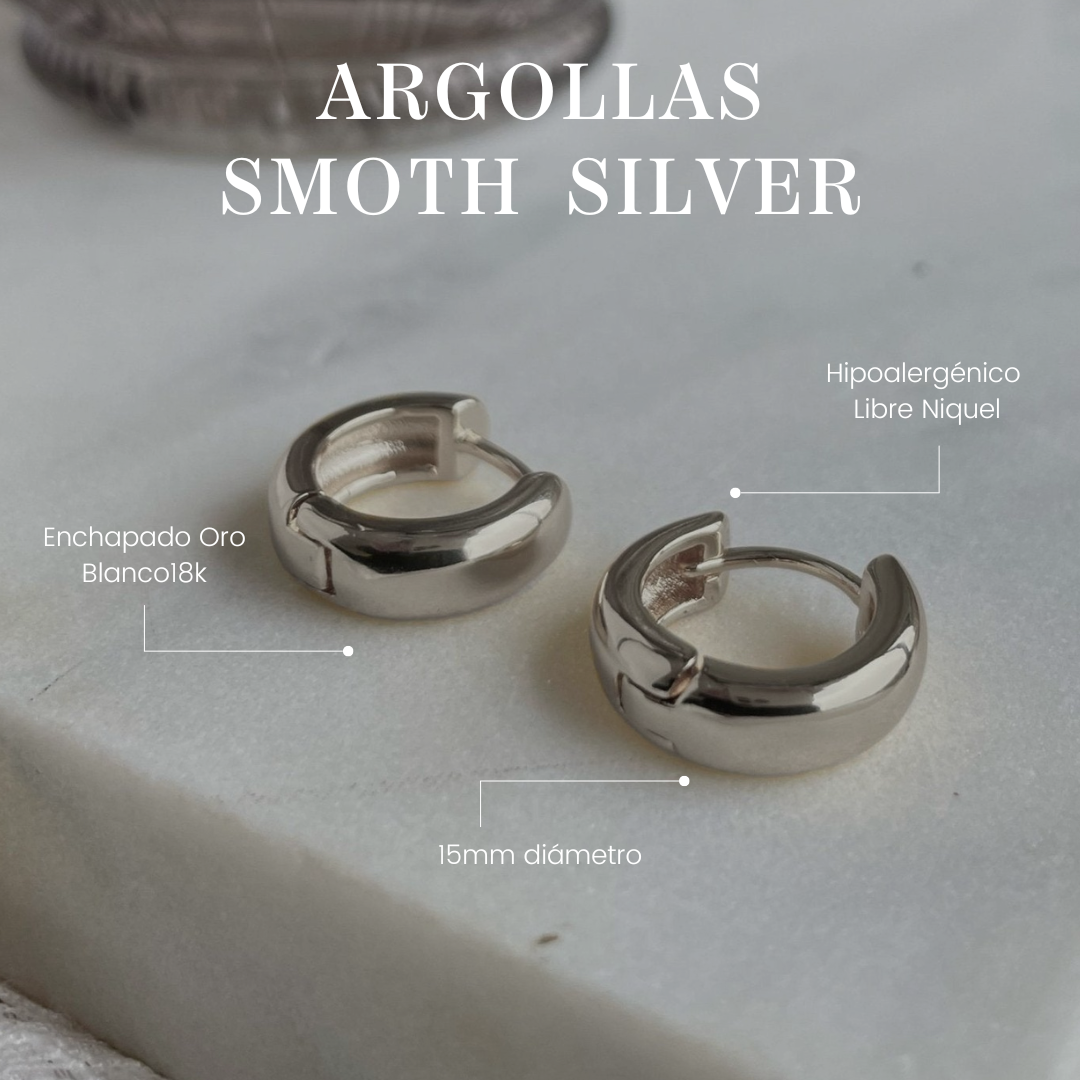 Argollas Smooth Silver