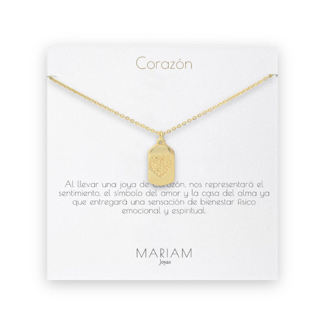 Collar Corazon Gold - Mariam Joyas
