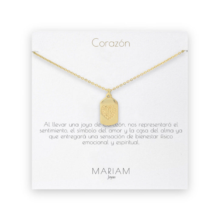 Collar Corazon Gold - Mariam Joyas