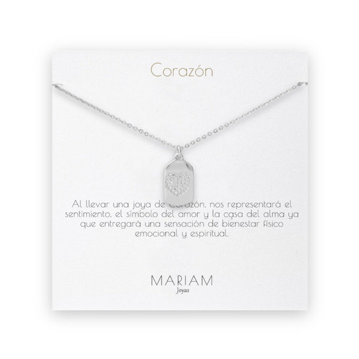 Collar Corazon Silver - Mariam Joyas