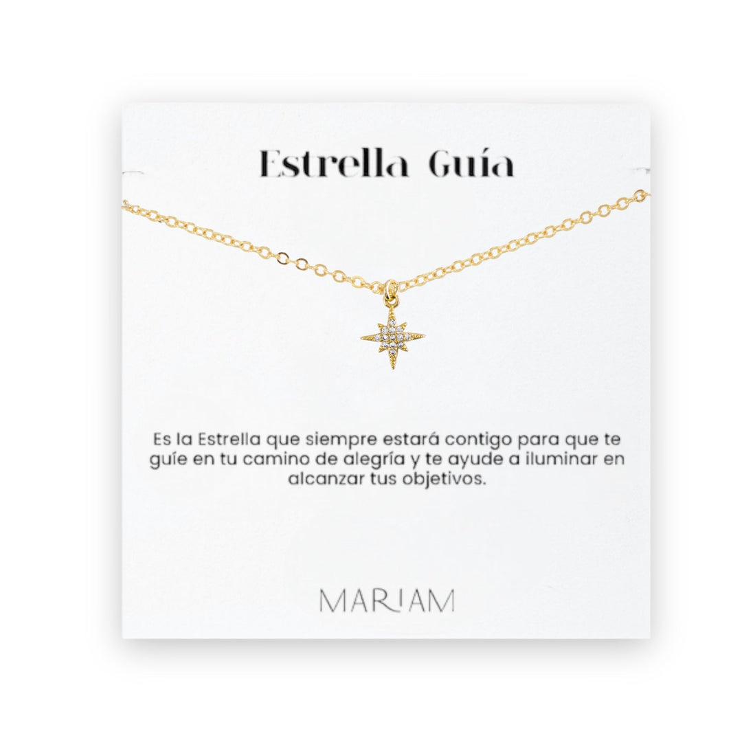 Collar Estrella Guía Brilla Gold - Mariam Joyas