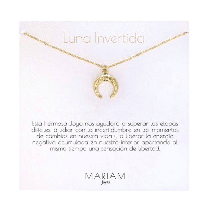 Collar Luna Invertida Gold - Mariam Joyas