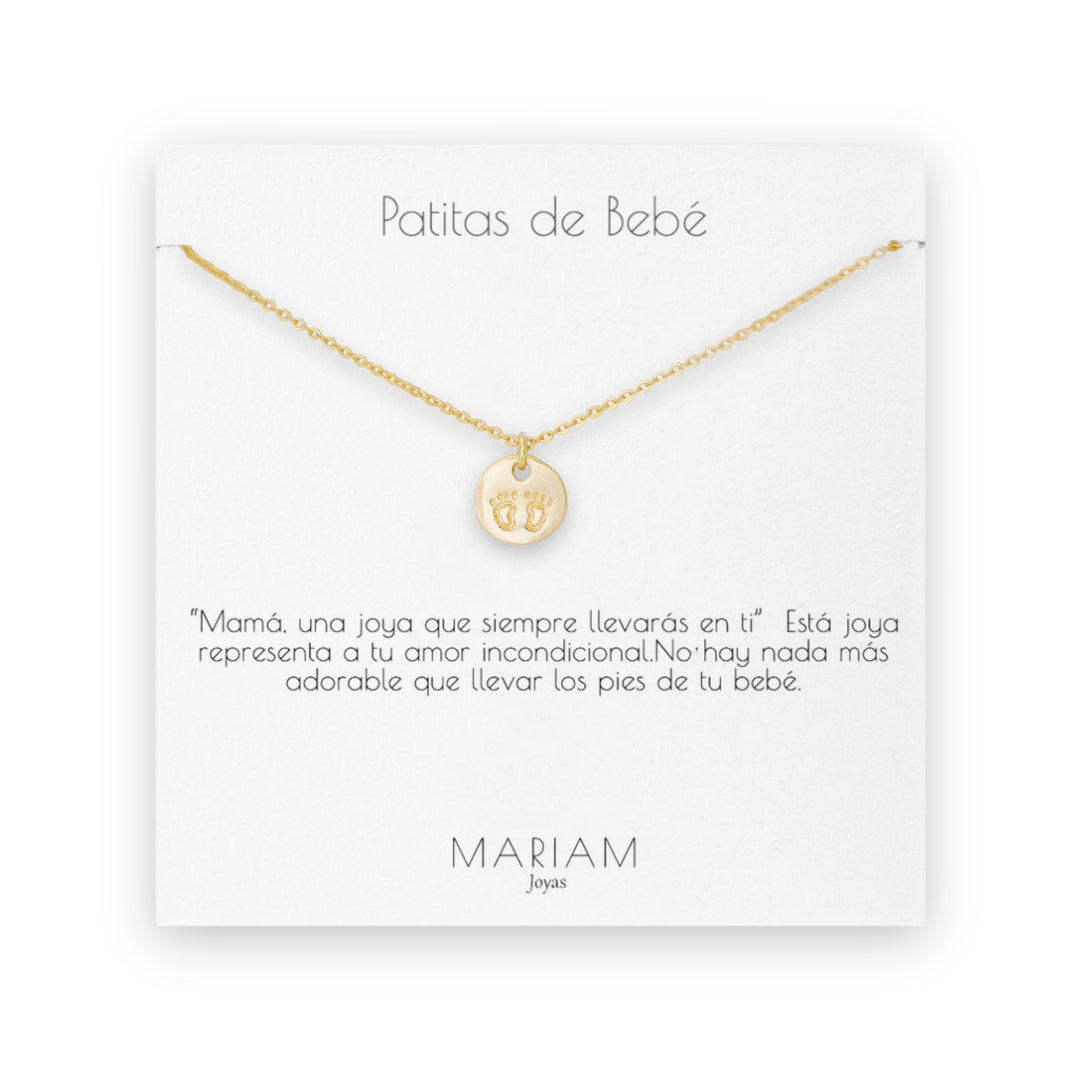 Collar Patitas Bebé Gold - Mariam Joyas