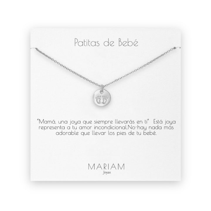 Collar Patitas Bebé Silver - Mariam Joyas