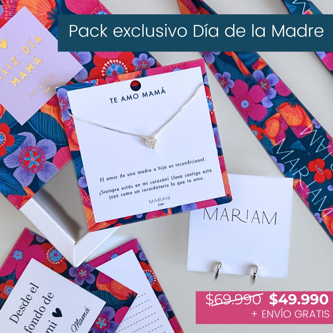 Pack Collar Corazón Brilla Silver + Argollas Classic Silver+ Envío gratis - Mariam Joyas